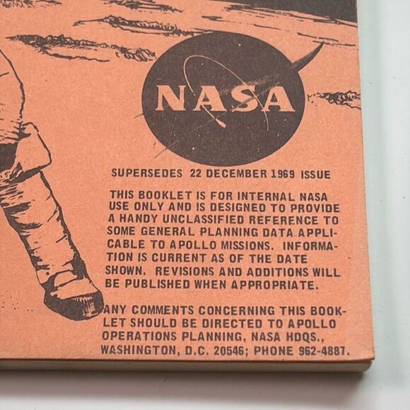 Original 1970 Apollo Mission Briefs booklet NASA issue Rev 9 Saturn - Picture 2 of 6